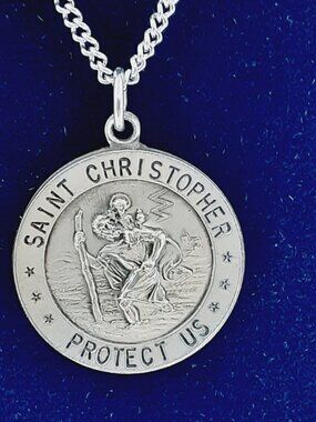 NEW 925 sterling silver unisex St. Christopher Pendant